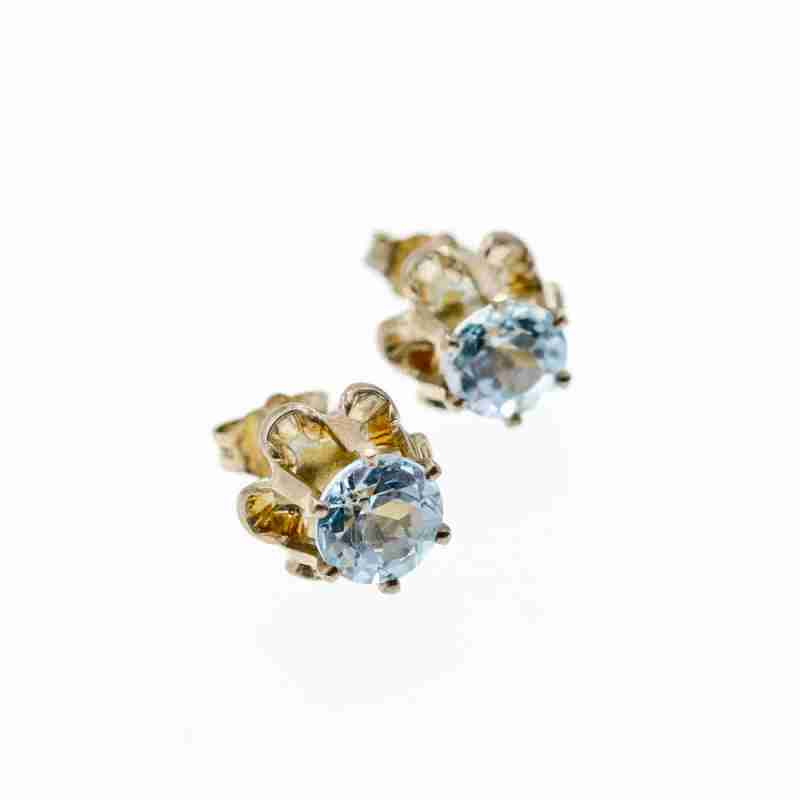 Sky Jewelry Серебряные серьги с голубой шпинелью  Счастье
