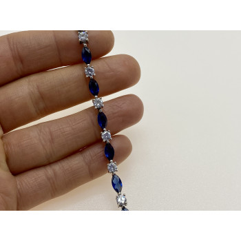 Sky Jewelry Серебряный браслет со шпинелью и фианитами  Сладость