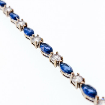 Sky Jewelry Серебряный браслет со шпинелью и фианитами  Сладость