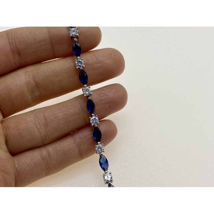 Sky Jewelry Серебряный браслет со шпинелью и фианитами  Сладость