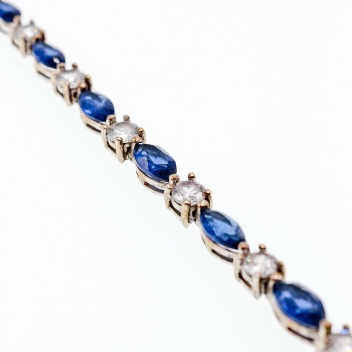 Sky Jewelry Серебряный браслет со шпинелью и фианитами  Сладость