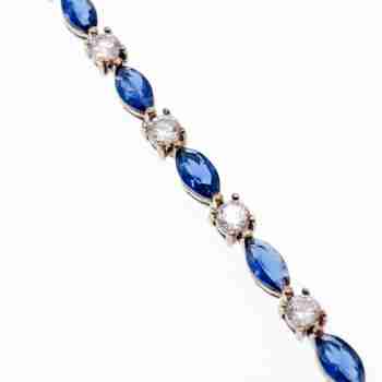 Sky Jewelry Серебряный браслет со шпинелью и фианитами  Сладость