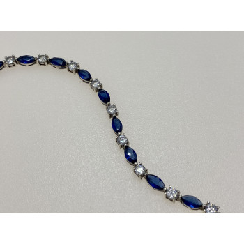 Sky Jewelry Серебряный браслет со шпинелью и фианитами  Сладость