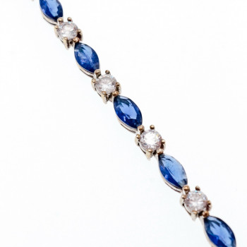 Sky Jewelry Серебряный браслет со шпинелью и фианитами  Сладость