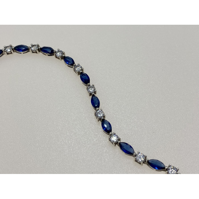 Sky Jewelry Серебряный браслет со шпинелью и фианитами  Сладость