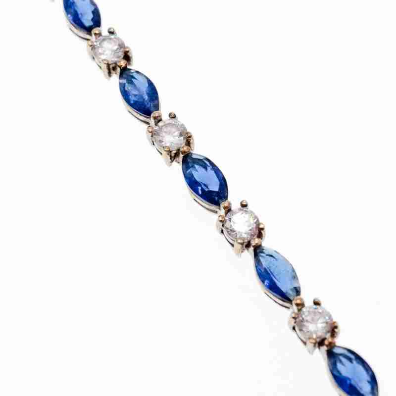 Sky Jewelry Серебряный браслет со шпинелью и фианитами  Сладость