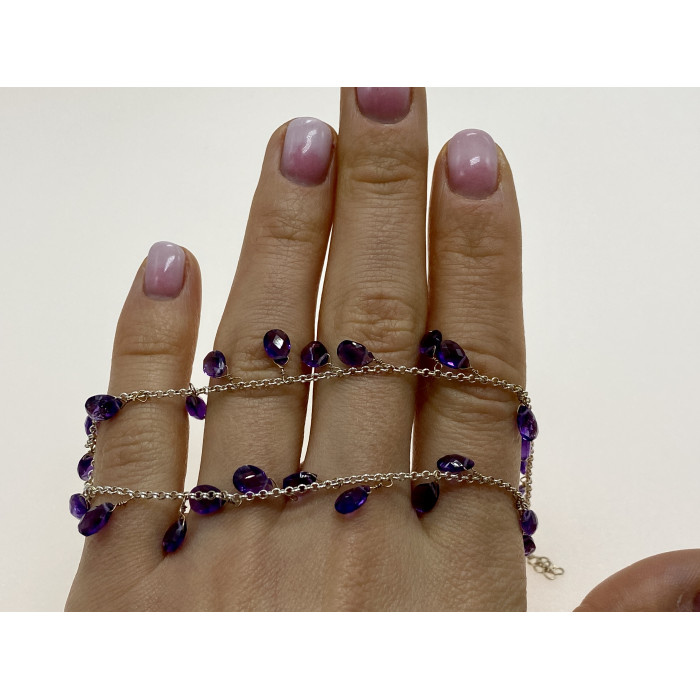 Sky Jewelry Серебряное ожерелье с ювелирным стеклом  Фантастика