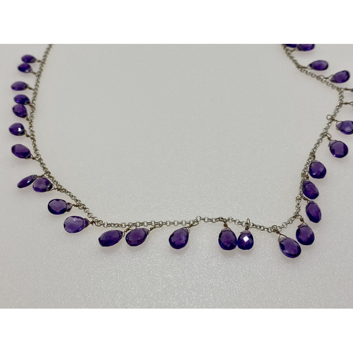 Sky Jewelry Серебряное ожерелье с ювелирным стеклом  Фантастика