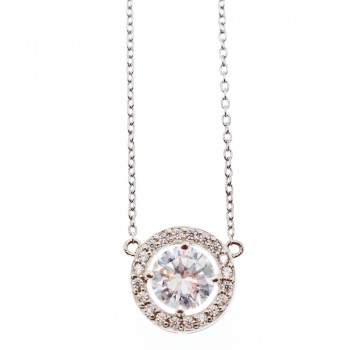 Sky Jewelry Серебряное ожерелье с фианитом  Воображение