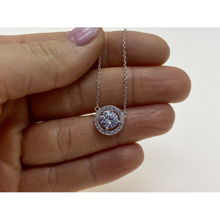 Sky Jewelry Серебряное ожерелье с фианитом  Воображение