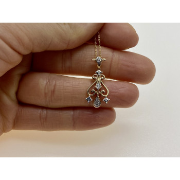 Sky Jewelry Золотая цепочка с кулоном бриллиант  Шедевр