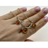 Sky Jewelry Серебряное ожерелье с янтарем  Эмоция