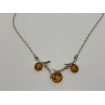Sky Jewelry Серебряное ожерелье с янтарем  Эмоция