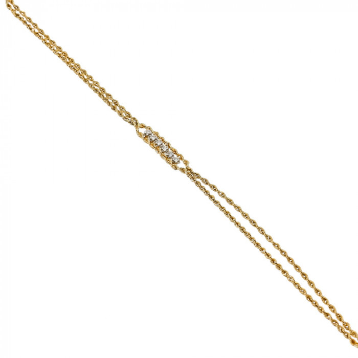 Sky Jewelry Золотой браслет бриллианты с интересной застежкой