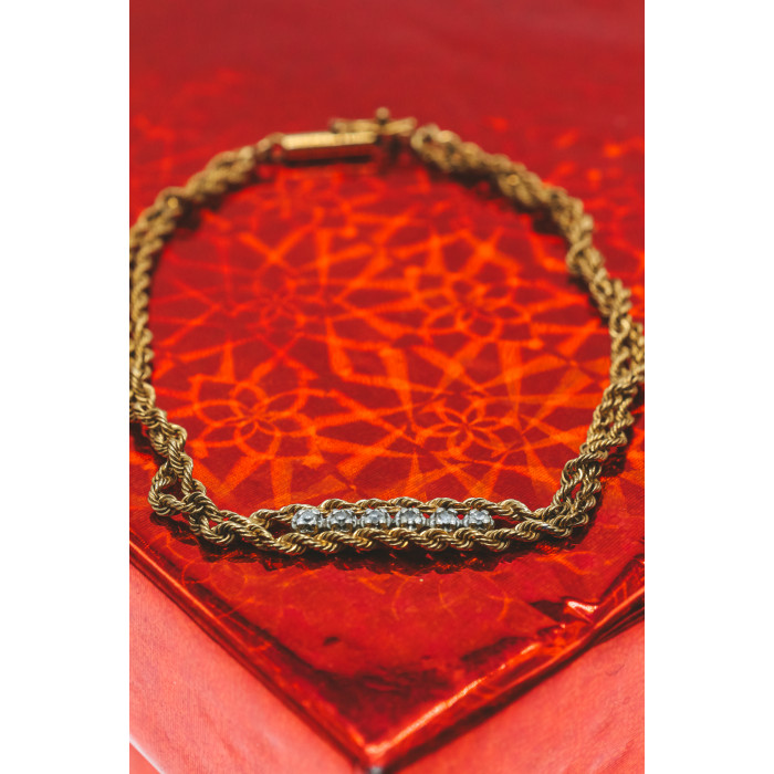 Sky Jewelry Золотой браслет бриллианты с интересной застежкой