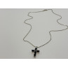 Sky Jewelry Серебряная цепочка с крестиком шпинель и бриллиант
