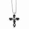 Sky Jewelry Серебряная цепочка с крестиком шпинель и бриллиант