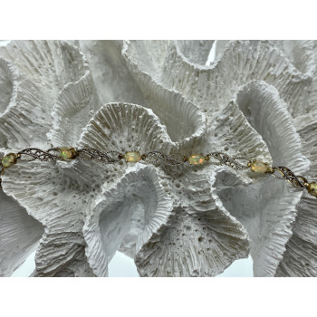 Sky Jewelry Серебряный браслет с опалом и бриллиантом