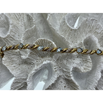 Sky Jewelry Серебряный браслет в позолоте со шпинелью и бриллиантом