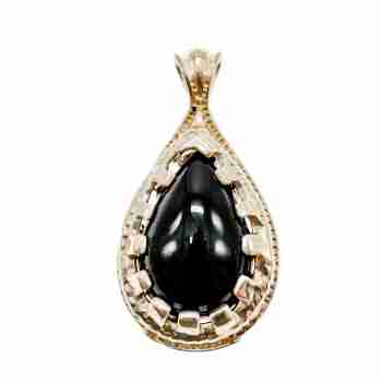 Sky Jewelry Двусторонний серебряный кулон с нефритом