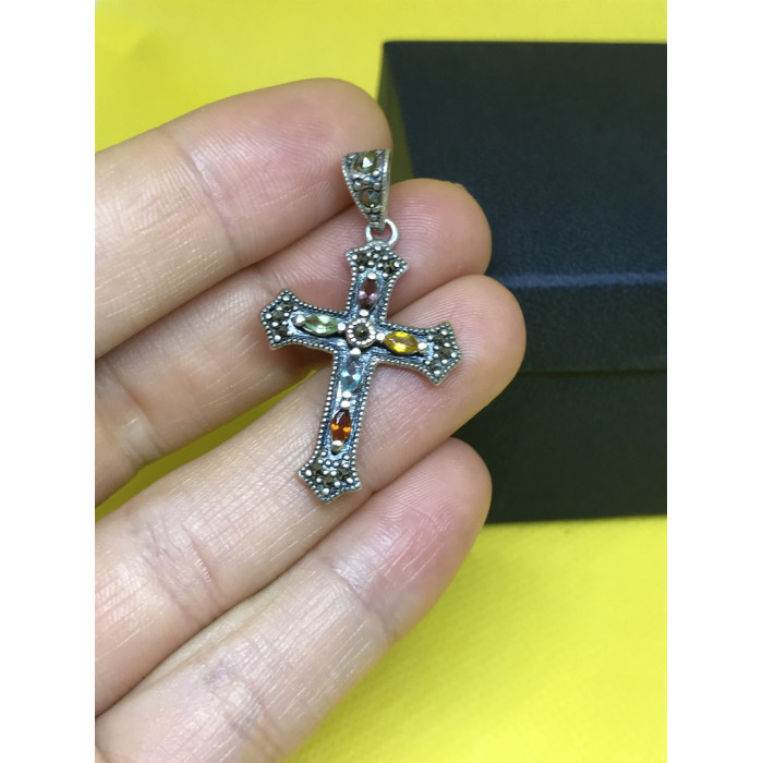 Sky Jewelry Крестик черненое серебро 925 проба