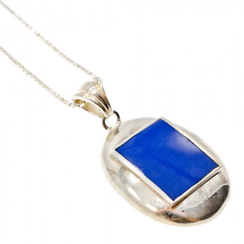 Sky Jewelry Серебряная цепочка с кулоном эмаль  Классика