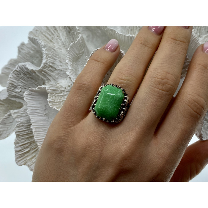 Sky Jewelry Винтажное серебряное кольцо с камнем яшма