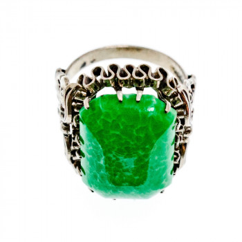 Sky Jewelry Винтажное серебряное кольцо с камнем яшма