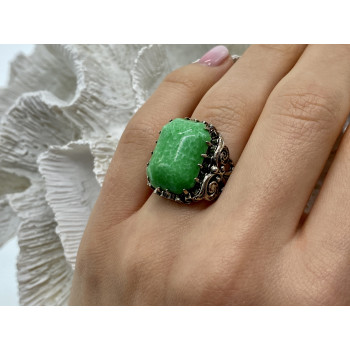 Sky Jewelry Винтажное серебряное кольцо с камнем яшма