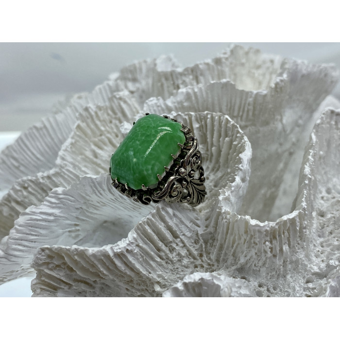 Sky Jewelry Винтажное серебряное кольцо с камнем яшма