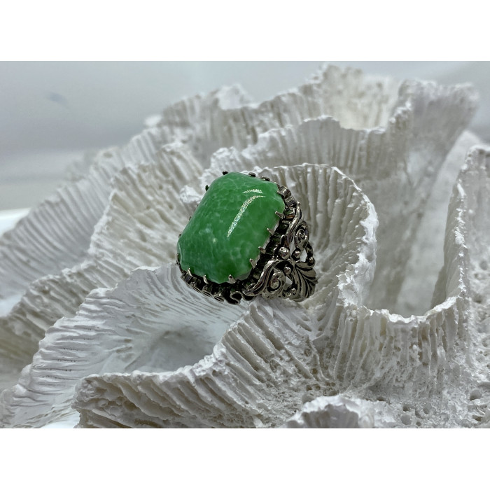 Sky Jewelry Винтажное серебряное кольцо с камнем яшма