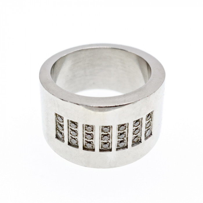 Sky Jewelry Кольцо из стали с фианитами  SteelTime