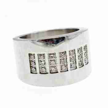 Sky Jewelry Кольцо из стали с фианитами  SteelTime