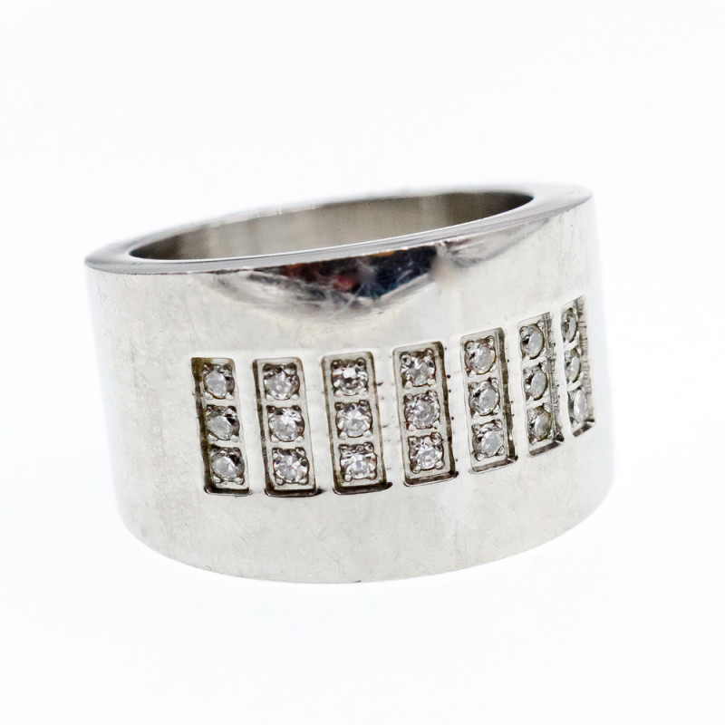 Sky Jewelry Кольцо из стали с фианитами  SteelTime