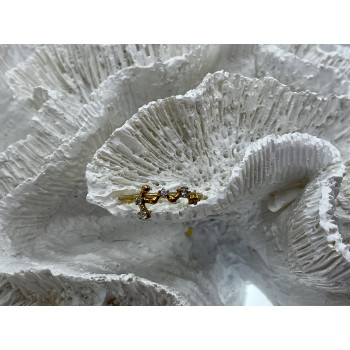 Sky Jewelry Серебряное кольцо в позолоте с бриллиантами