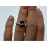 Sky Jewelry Винтажное серебряное кольцо с александритом и фианитом