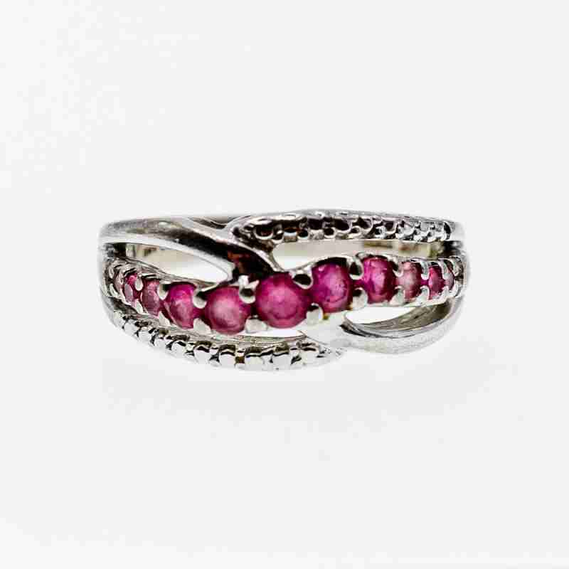 Sky Jewelry Серебряное кольцо с розовой шпинелью  Любовь
