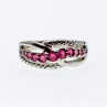 Sky Jewelry Серебряное кольцо с розовой шпинелью  Любовь