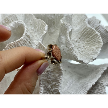 Sky Jewelry Винтажное серебряное кольцо с авантюрином