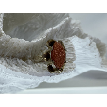 Sky Jewelry Винтажное серебряное кольцо с авантюрином