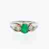 Sky Jewelry Серебряное кольцо с изумрудом и шпинелью