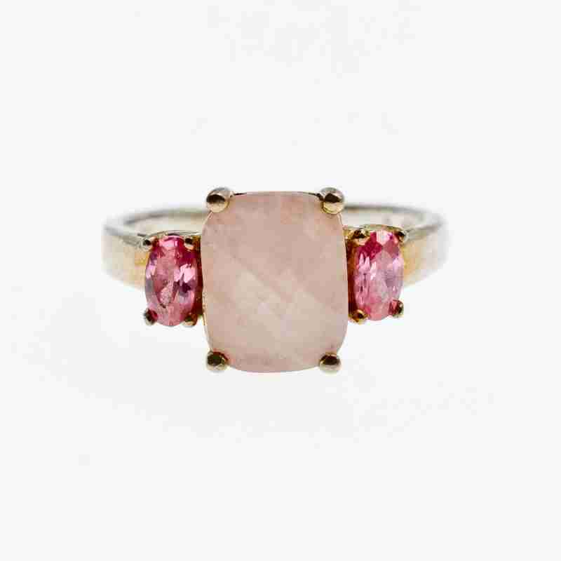 Sky Jewelry Серебряное кольцо с морганитом и шпинелью