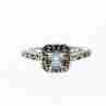 Sky Jewelry Серебряное кольцо с аквамарином и фианитами