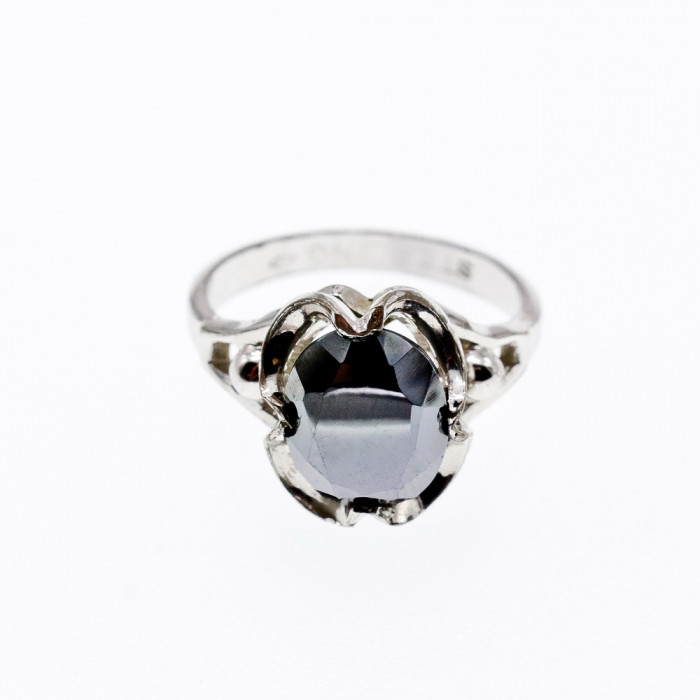 Sky Jewelry Серебряное кольцо с гематитом  Грация