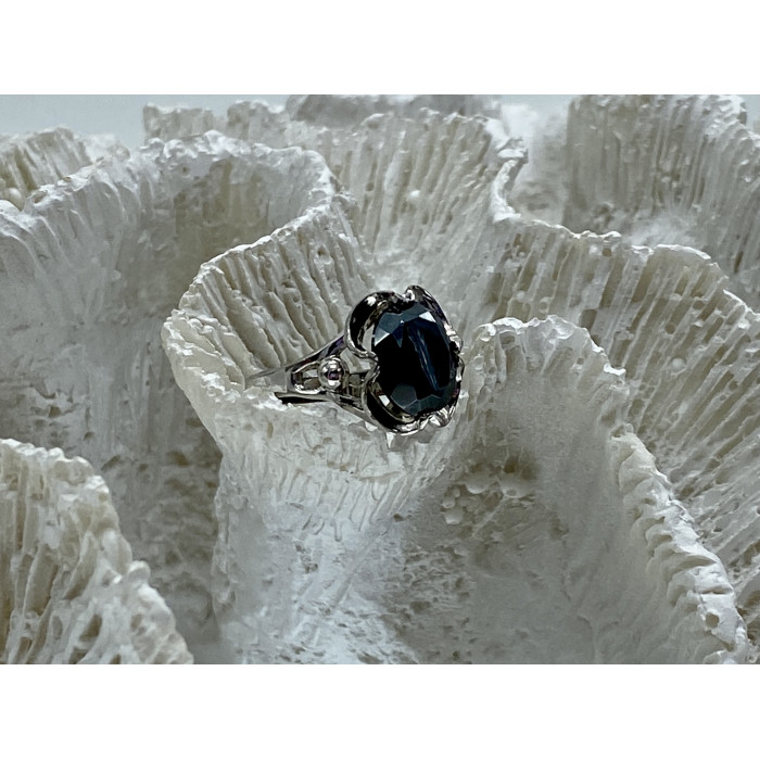 Sky Jewelry Серебряное кольцо с гематитом  Грация