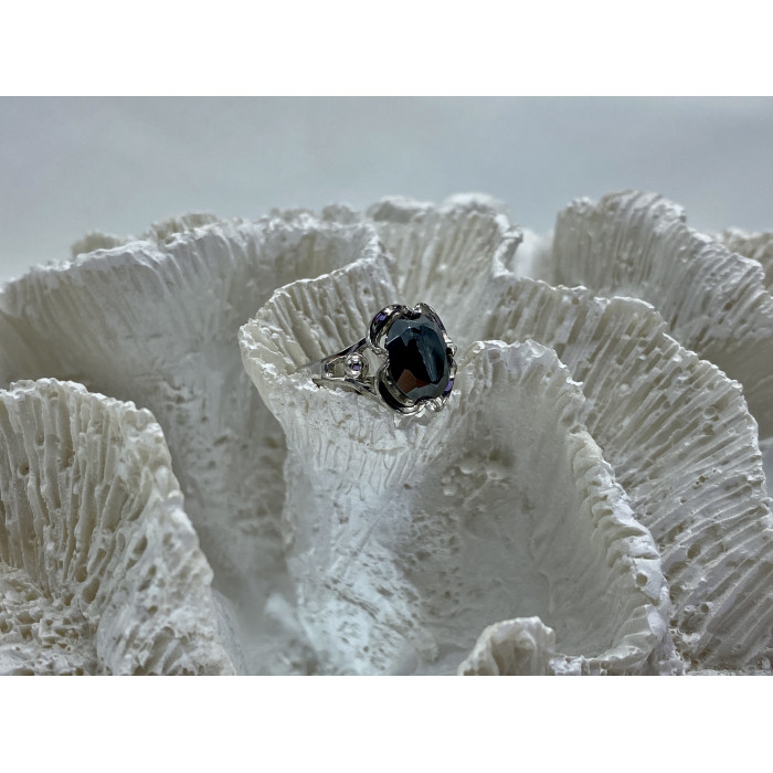 Sky Jewelry Серебряное кольцо с гематитом  Грация