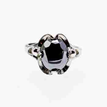 Sky Jewelry Серебряное кольцо с гематитом  Грация
