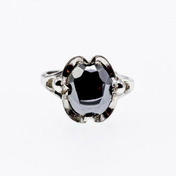 Sky Jewelry Серебряное кольцо с гематитом  Грация