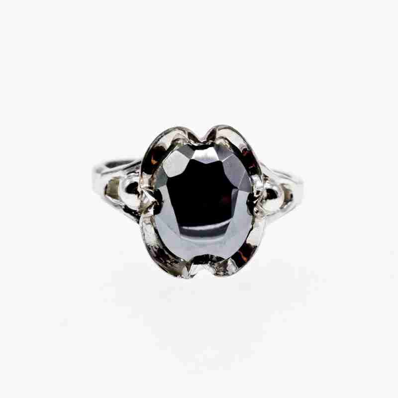 Sky Jewelry Серебряное кольцо с гематитом  Грация