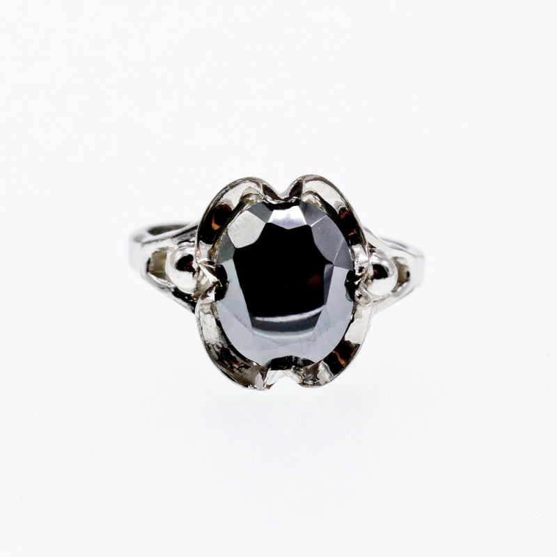 Sky Jewelry Серебряное кольцо с гематитом  Грация